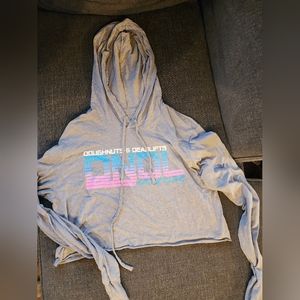 Doughnuts and Deadlifts Cropped Hoodie